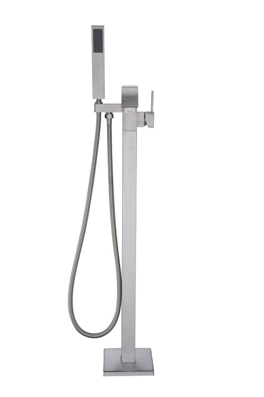 Angel 2-Handle Claw Foot Tub Faucet with Hand Shower in Brushed Nickel