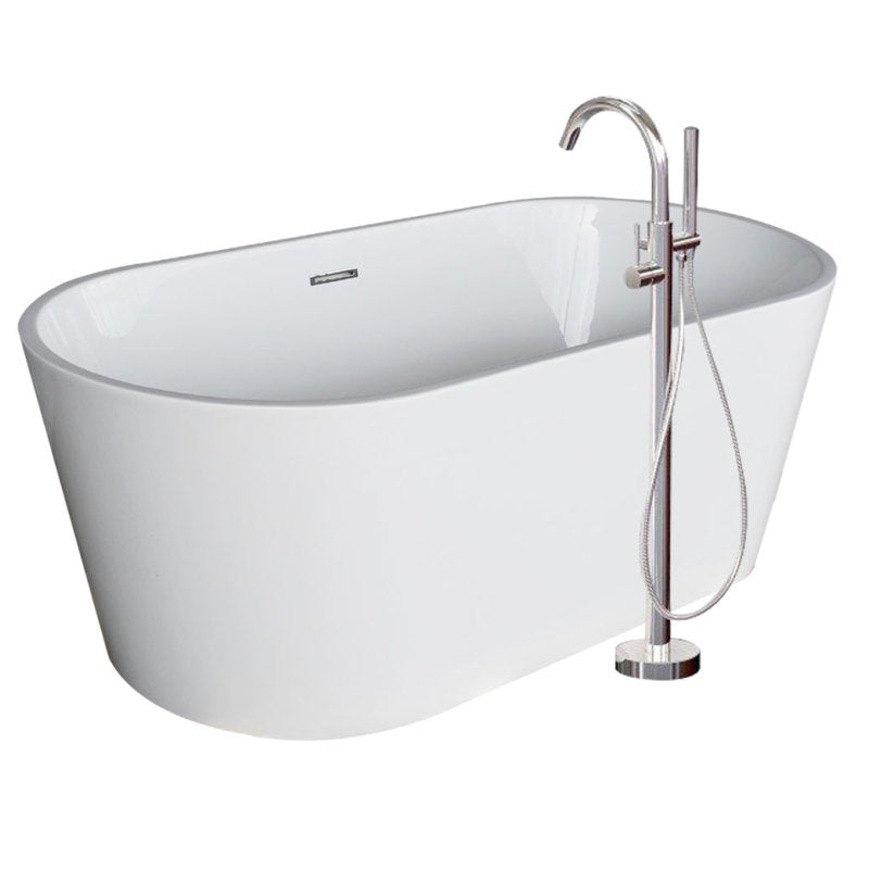 Kros Series 2-Handle Freestanding Claw Foot Tub Faucet with Hand Shower in Brushed Nickel