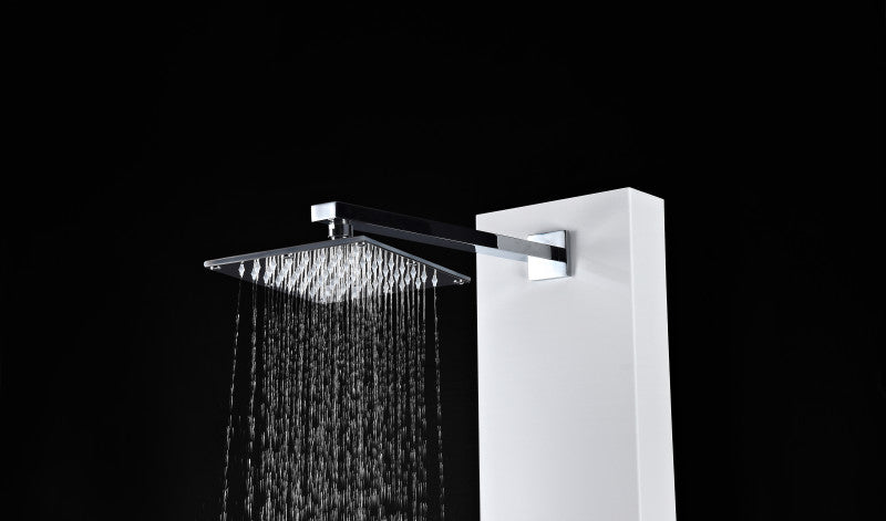 Vega Series 56 in. Full Body Shower Panel System with Heavy Rain Shower and Spray Wand in White