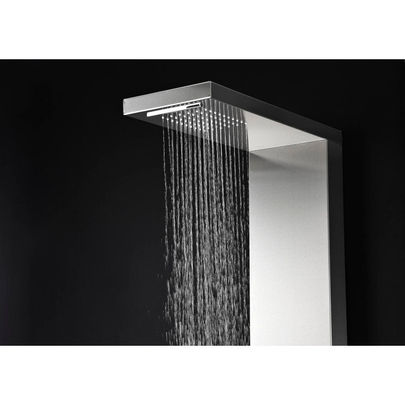 Expanse 57 in. Full Body Shower Panel with Heavy Rain Shower and Spray Wand in Brushed Steel