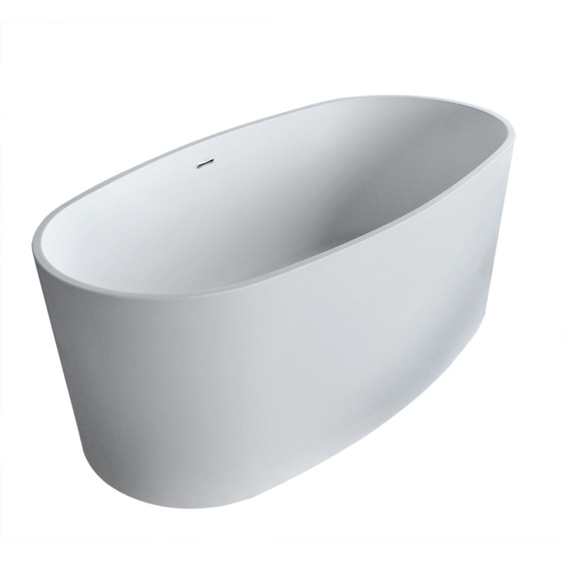 Atlantis Whirlpools Kurow 32 x 62 Artificial Stone Freestanding Bathtub