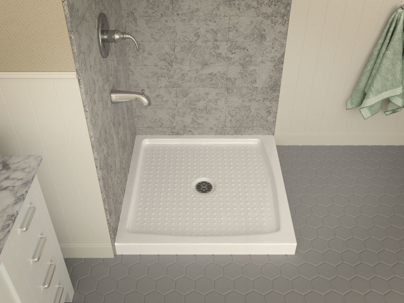 36 in. x 36 in. Shower Base in White