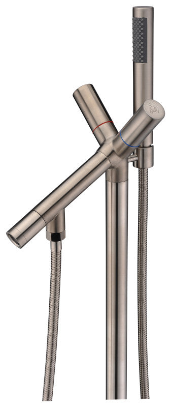 Havasu 2-Handle Claw Foot Tub Faucet with Hand Shower in Brushed Nickel