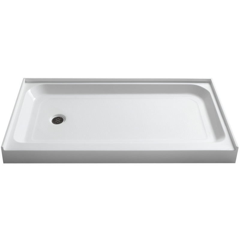 Tier 32 x 60 in. Single Threshold Shower Base in White