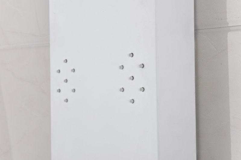 Lyric 64 in. 6-Jetted Full Body Shower Panel with Heavy Rain Shower and Spray Wand in White