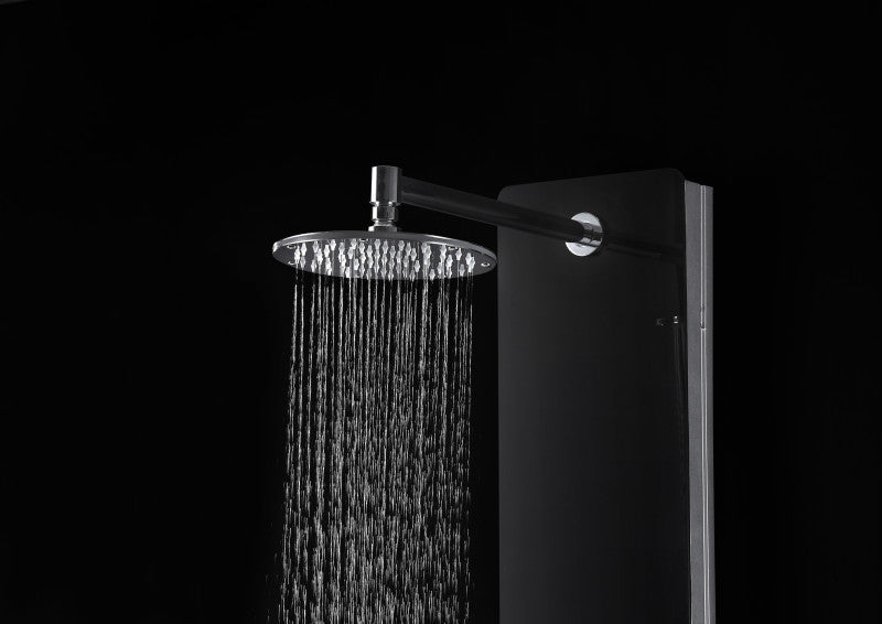 Lande Series 56 in. Full Body Shower Panel System with Heavy Rain Shower and Spray Wand in Black