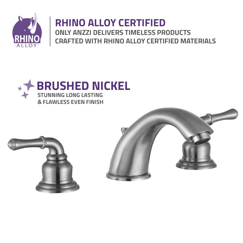 Prince 8 in. Widespread 2-Handle Bathroom Faucet in Brushed Nickel