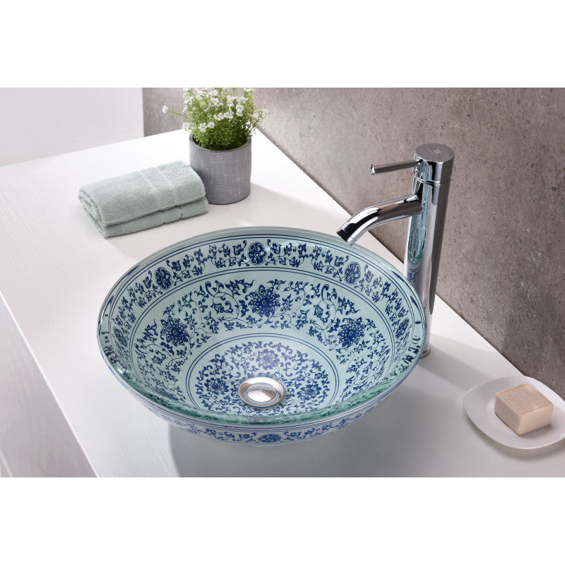 Satui Series Vessel Sink in Décor White