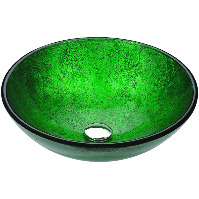 Posh Series Deco-Glass Vessel Sink in Verdure Green