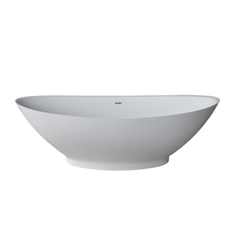 Atlantis Whirlpools Lucea 34 x 73 Artificial Stone Freestanding Bathtub