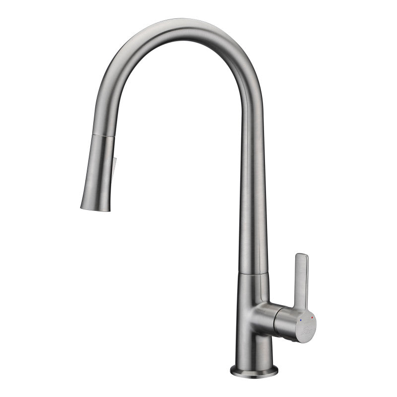 Orbital Single Handle Pull-Down Sprayer Kitchen Faucet in Brushed Nickel