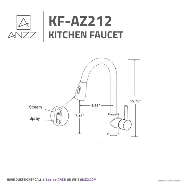 Sire Single-Handle Pull-Out Sprayer Kitchen Faucet in Brushed Nickel