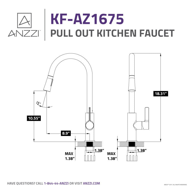 Serena Single Handle Pull-Down Sprayer Kitchen Faucet in Brushed Nickel
