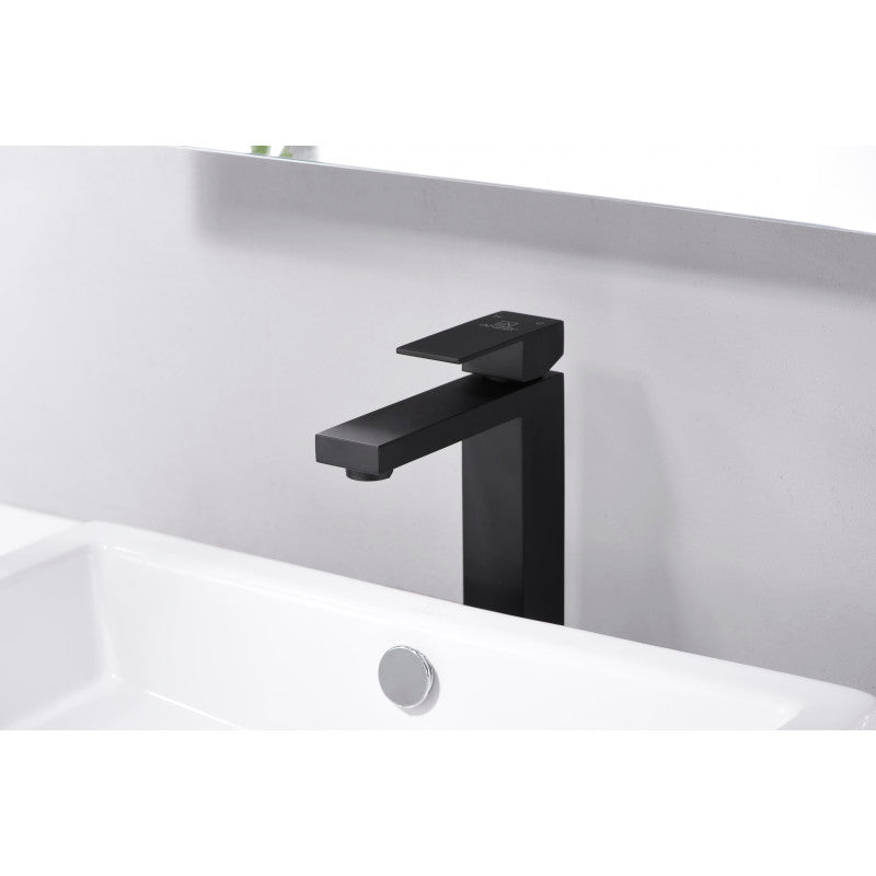 Enti Series Single Hole Single-Handle Vessel Bathroom Faucet in Matte Black