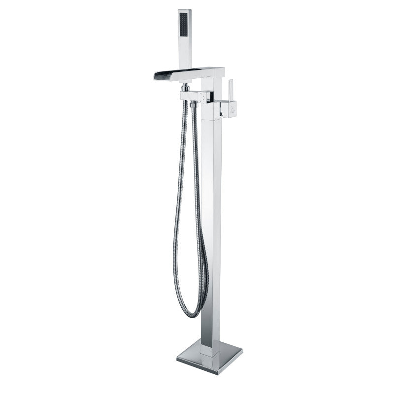 Union 2-Handle Claw Foot Tub Faucet with Hand Shower in Matte Black