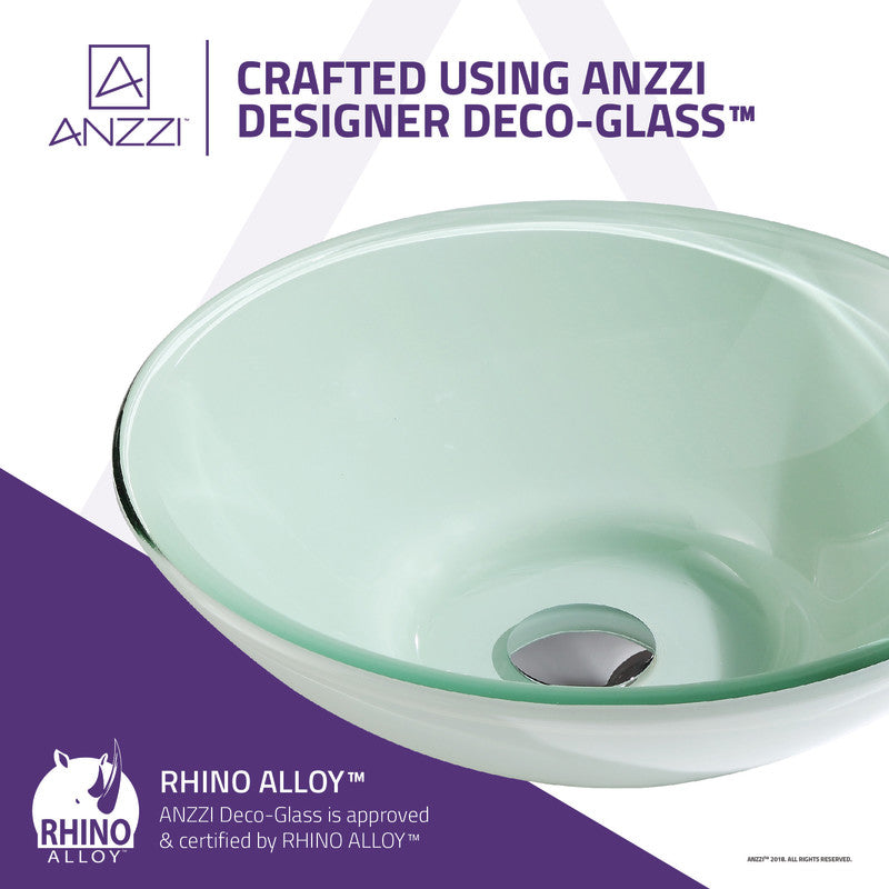 Raider Series Deco-Glass Vessel Sink in Lustrous Light Green
