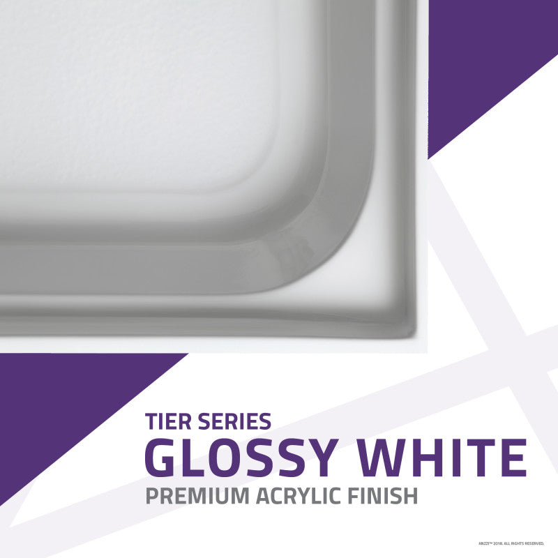 Tier 32 x 60 in. Single Threshold Shower Base in White