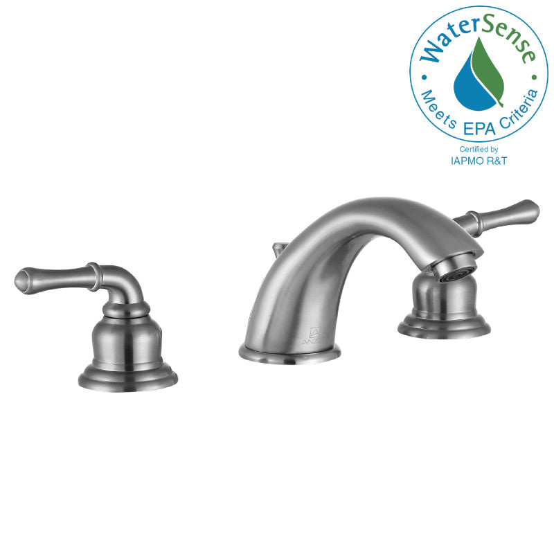 Prince 8 in. Widespread 2-Handle Bathroom Faucet in Brushed Nickel