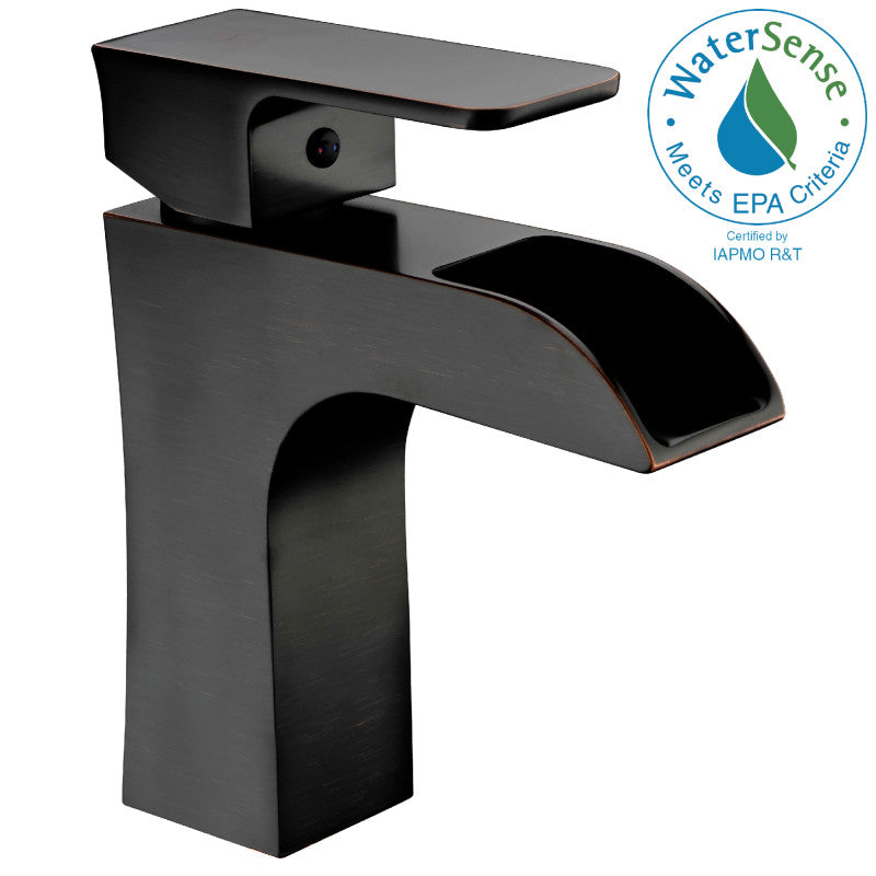 Forza Series Single Hole Single-Handle Low-Arc Bathroom Faucet in Oil Rubbed Bronze
