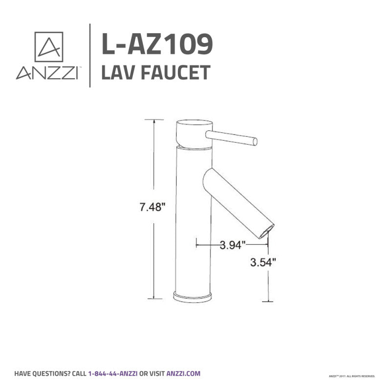 Valle Single Hole Single Handle Bathroom Faucet in Brushed Nickel