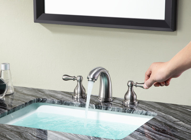 Raider 8 in. Widespread 2-Handle Bathroom Faucet in Brushed Nickel
