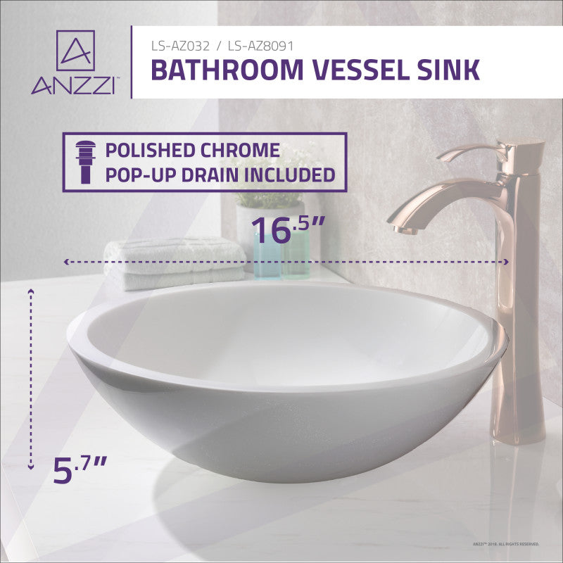 Warika Series Vessel Sink in White