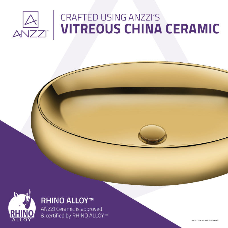 Prussian Series Ceramic Vessel Sink in Gold