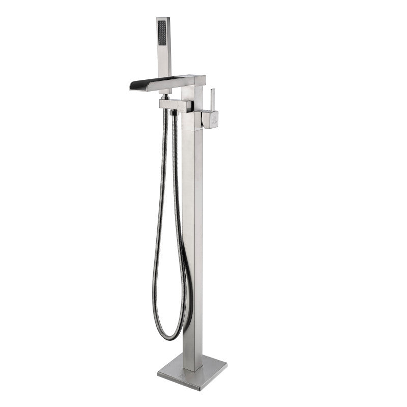 Union 2-Handle Claw Foot Tub Faucet with Hand Shower in Matte Black