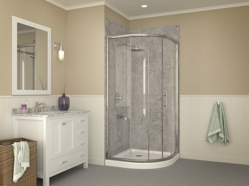 Pillar Series 36 in. x 36 in. Shower Base in White