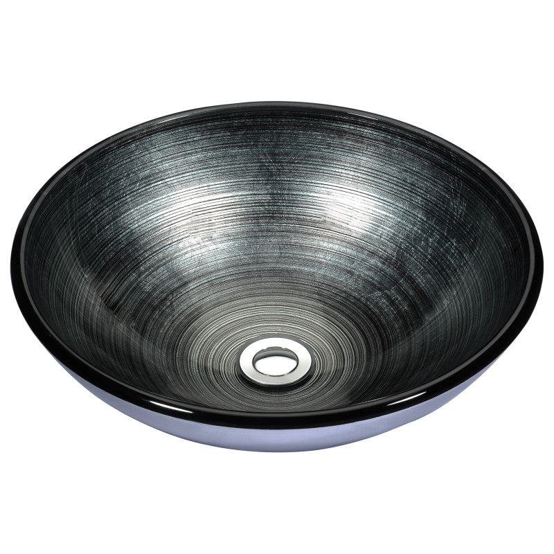 Tara Series Deco-Glass Vessel Sink in Precious Storm