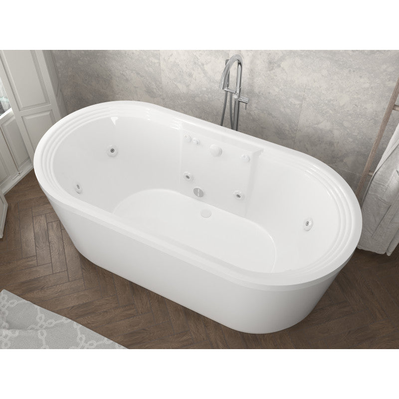 Atlantis Whirlpools Royale 34 x 67 Oval Freestanding Whirlpool Jetted Bathtub