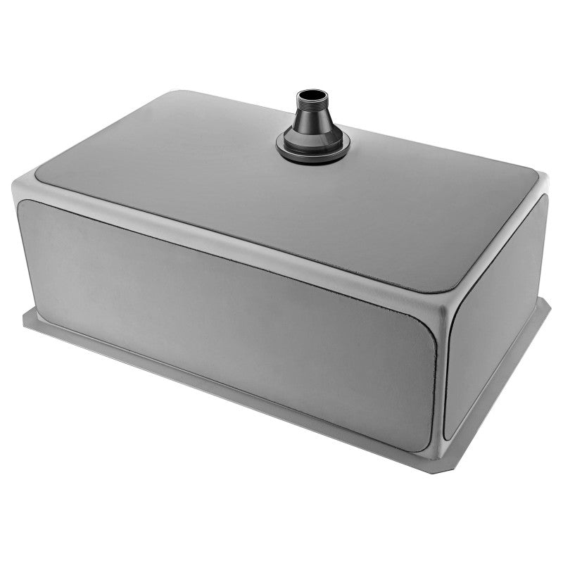 VANGUARD Undermount Stainless Steel 30 in. 0-Hole Kitchen Sink and Faucet Set with Soave Faucet in Brushed Nickel