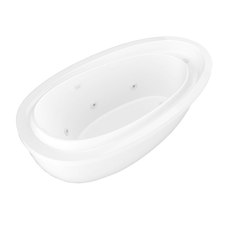Atlantis Whirlpools Breeze 38 x 71 Oval Freestanding Whirlpool Jetted Bathtub