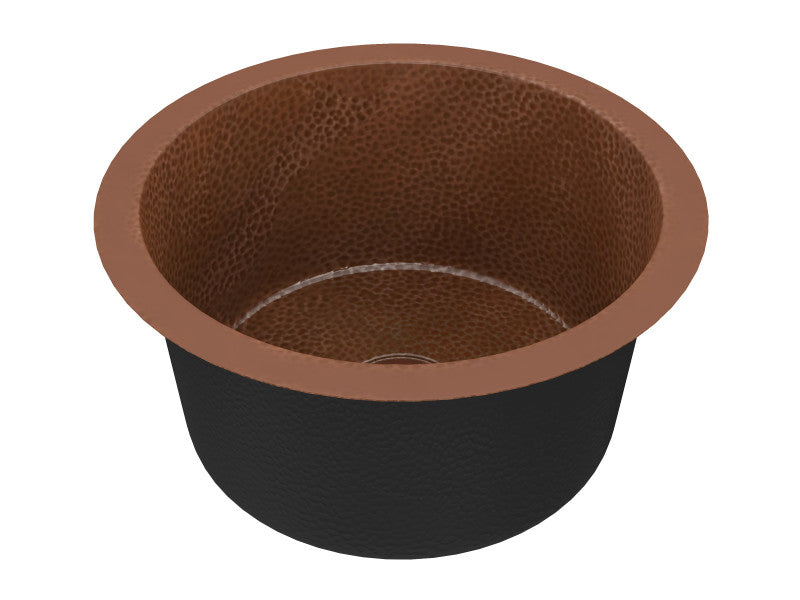 Thrace Drop-in Handmade Copper 17 in. 0-Hole Single Bowl Kitchen Sink in Hammered Antique Copper