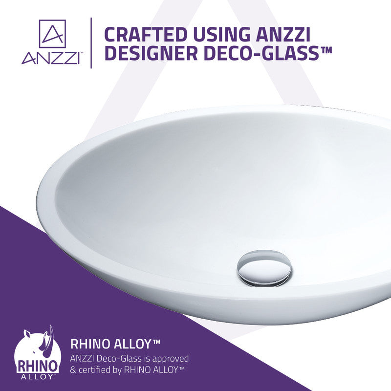 Warika Series Deco-Glass Vessel Sink in White