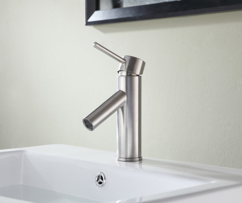 Valle Single Hole Single Handle Bathroom Faucet in Brushed Nickel