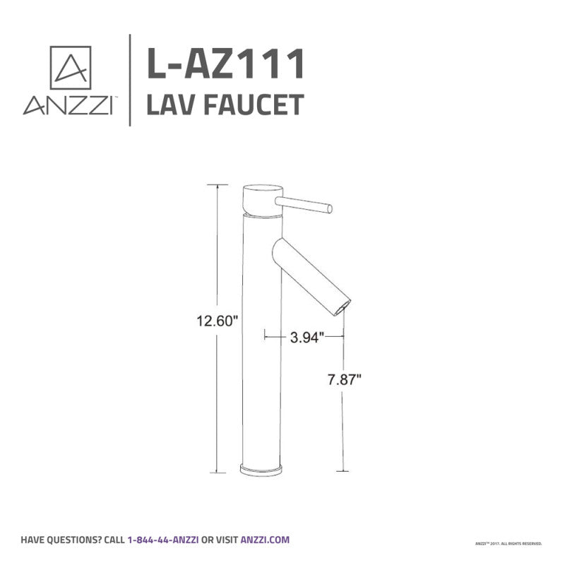 Valle Single Hole Single Handle Bathroom Faucet in Brushed Nickel