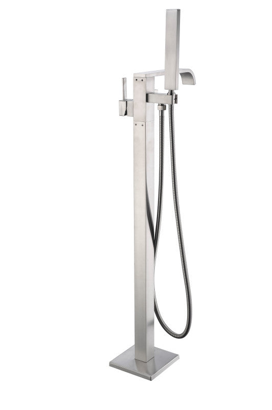 Angel 2-Handle Claw Foot Tub Faucet with Hand Shower in Brushed Nickel