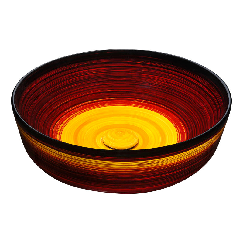Dusk Crown Series Ceramic Vessel Sink in Rising Blur Finish