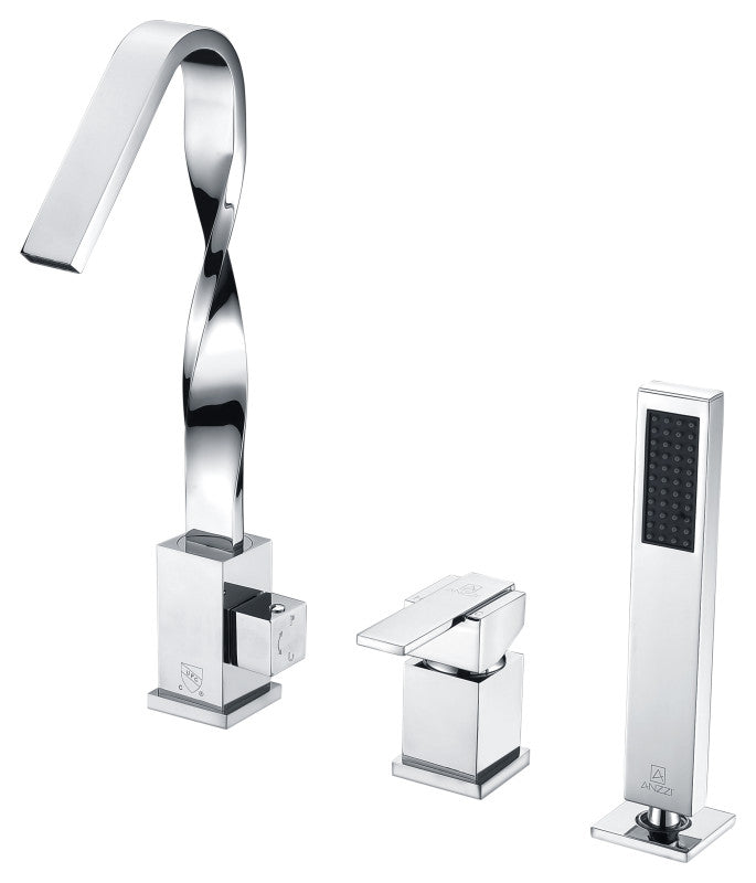 FR-AZ040CH - Alamere Single-Handle Deck-Mount Roman Tub Faucet in Chrome