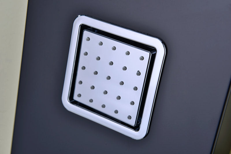 Ronin 52 in. 2-Jetted Full Body Shower Panel with Heavy Rain Shower and Spray Wand in Black
