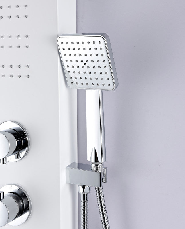 Arena Series 60 in. Full Body Shower Panel System with Heavy Rain Shower and Spray Wand in White