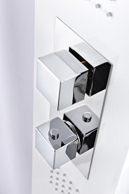 Vega Series 56 in. Full Body Shower Panel System with Heavy Rain Shower and Spray Wand in White