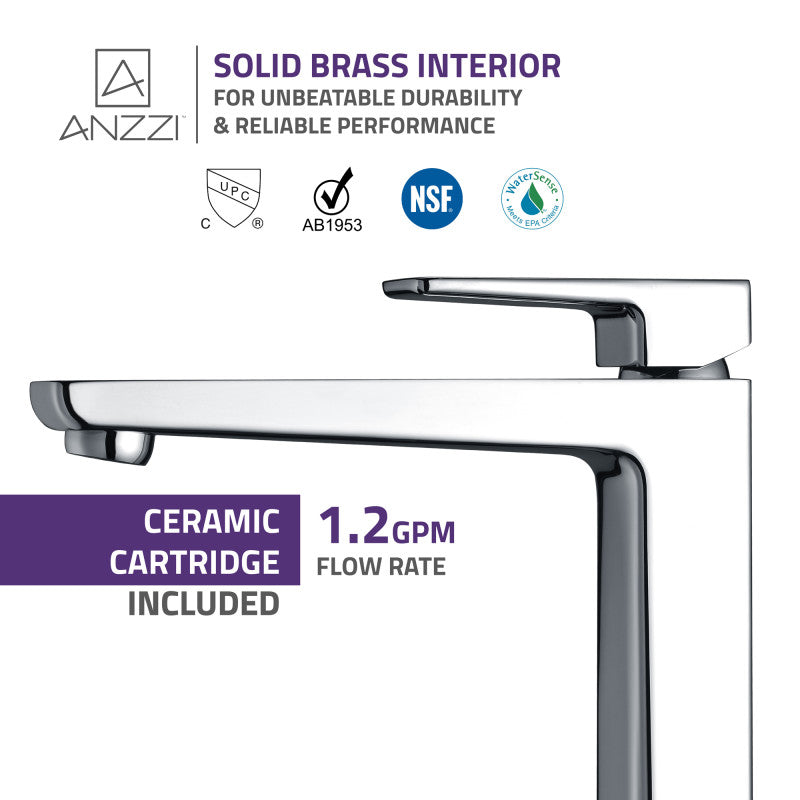 Valor Single Hole Single-Handle Bathroom Faucet in Polished Chrome with Soap Dish and Toothbrush Holder