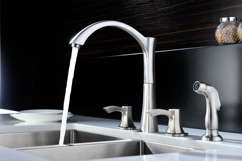 Soave Series 2-Handle Standard Kitchen Faucet in Brushed Nickel