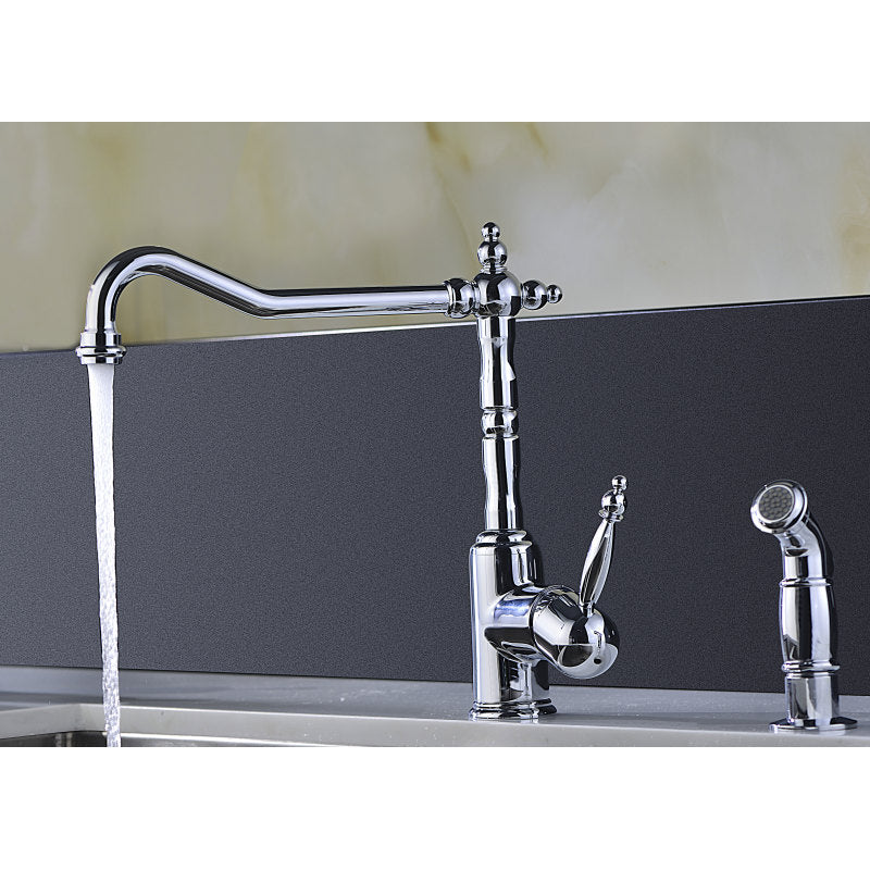VANGUARD Undermount 32 in. Single Bowl Kitchen Sink with Locke Faucet in Polished Chrome