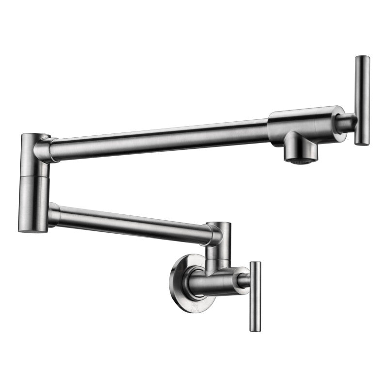 Braccia Series 24" Wall Mounted Pot Filler in Brushed Nickel