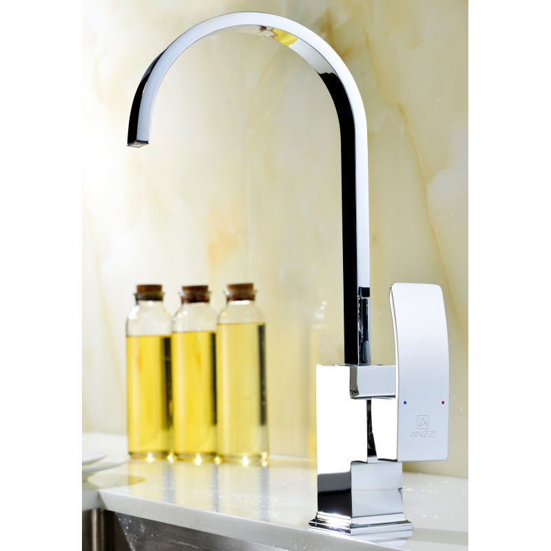 VANGUARD Undermount Stainless Steel 23 in. Single Bowl Kitchen Sink and Faucet Set with Opus Faucet