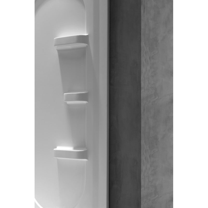 Studio 38 in. x 38 in. x 75 in. 2-piece DIY Friendly Corner Shower Surround in White