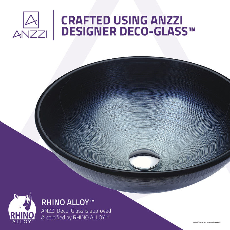 Posh Series Deco-Glass Vessel Sink in Brushed Dusk